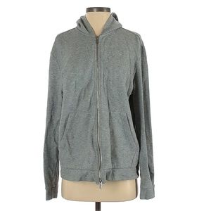 LAST CHANCE! ♻Theory Gray Textured Zip Up Hoodie